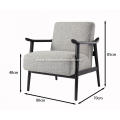 fabric armrest lounge chair single sofa